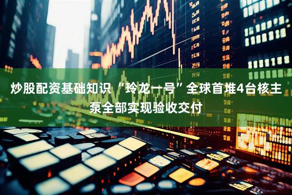 炒股配资基础知识 “玲龙一号”全球首堆4台核主泵全部实现验收交付